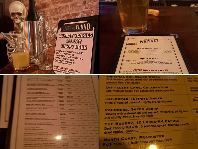 Lost & Found DC Menu