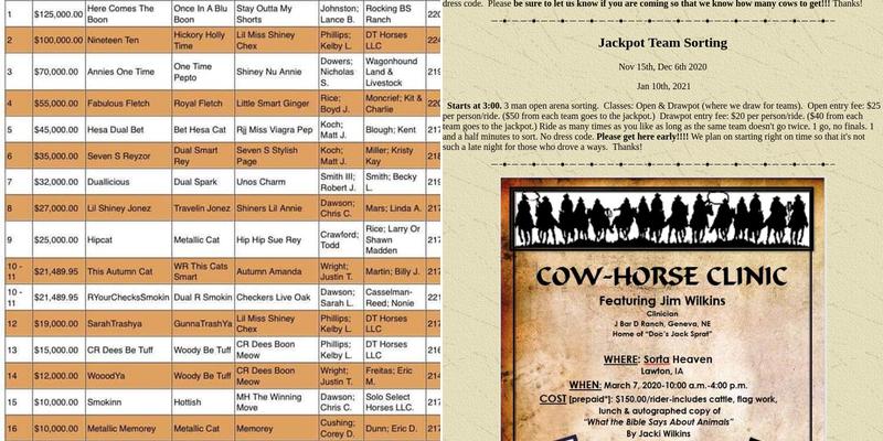 J Bar D Ranch Menu