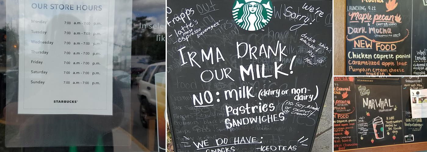 Starbucks Coffee Company Menu