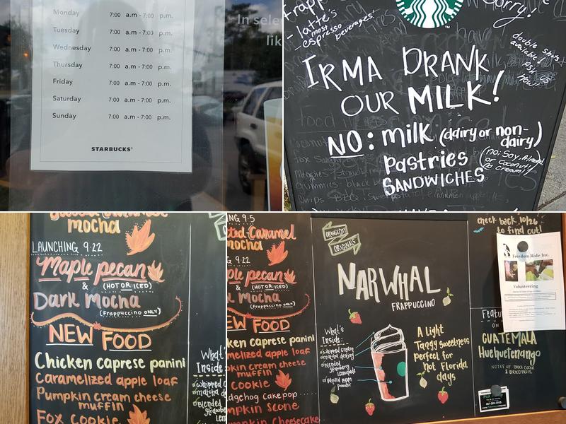 Starbucks Menu