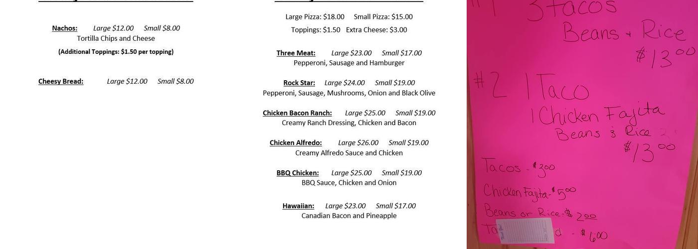 Johnny Bravoz Menu