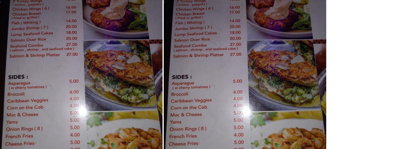 Tender Touch Lounge Menu