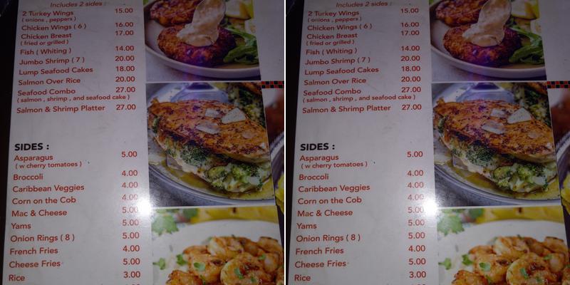 Tender Touch Lounge Menu