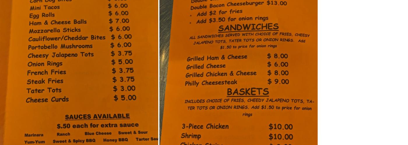 GreaseZerks Menu