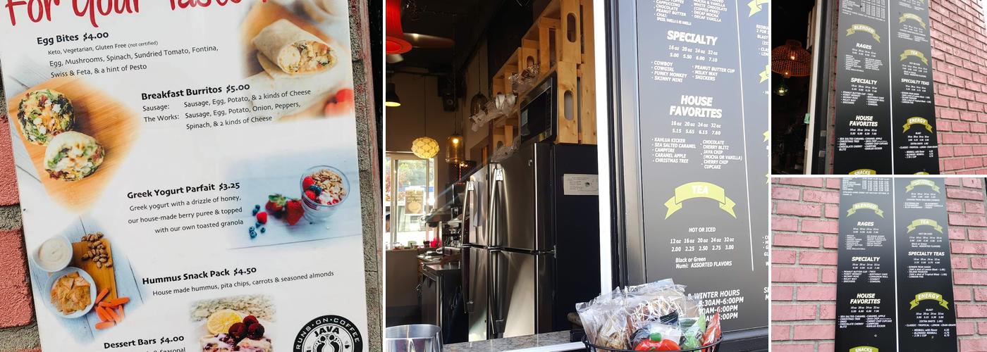 Java Run Harvard LLC Menu