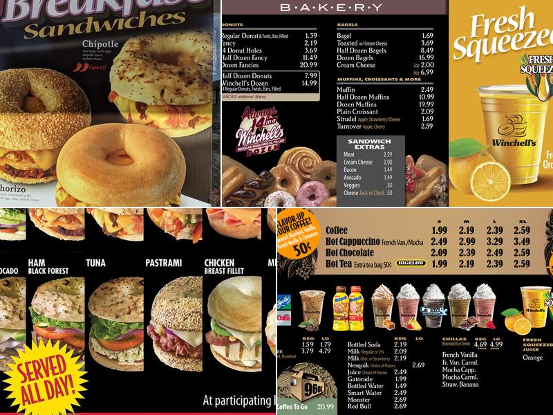 Winchell's Menu