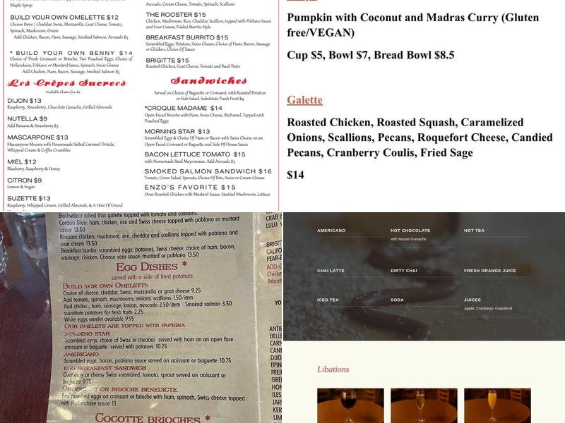 La Creperie & French Bakery Menu