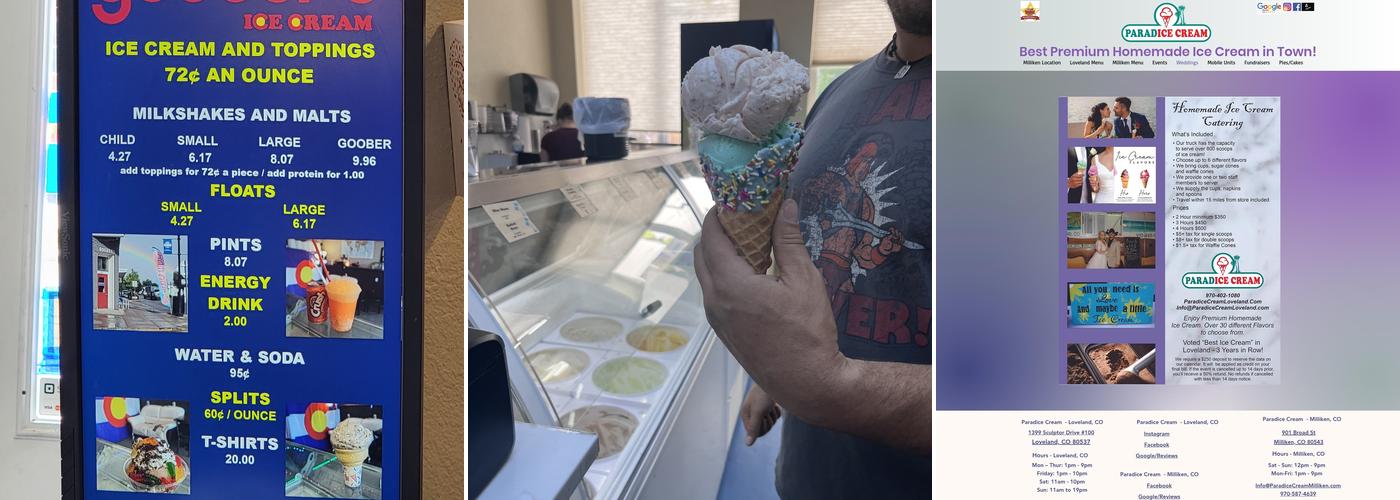 Goobers is now Paradice Cream of Milliken Menu