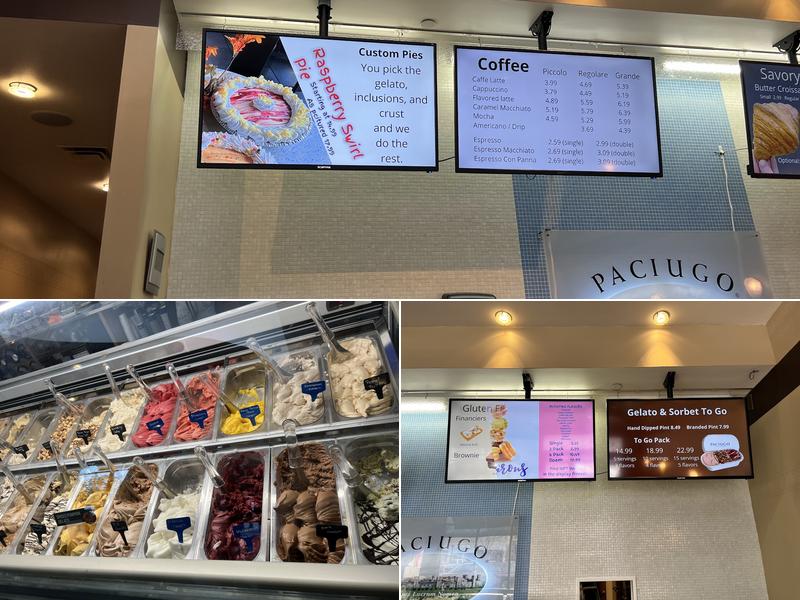 Paciugo Gelato & Coffee Menu