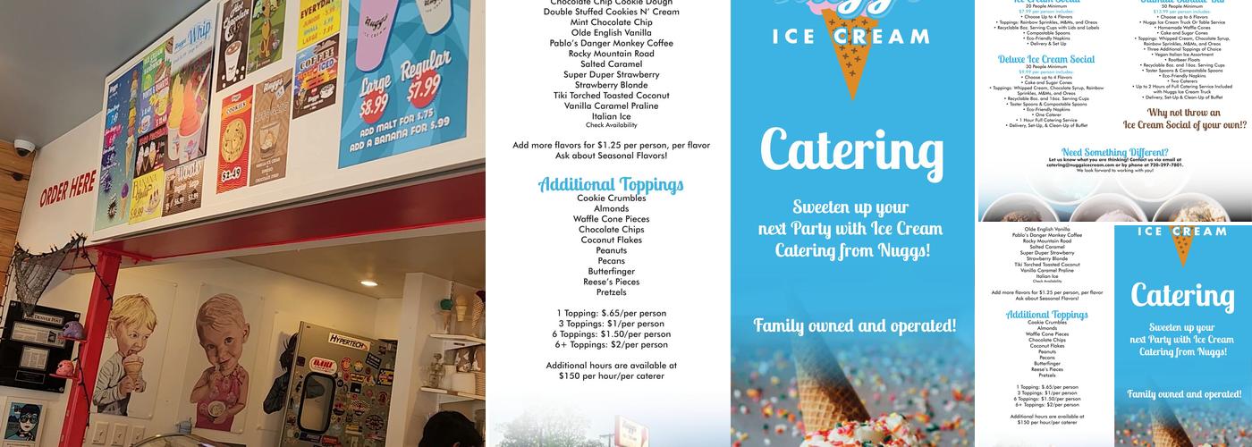 Nuggs Ice Cream Menu