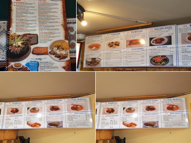 Mi Casita Restaurant and Bakery Menu