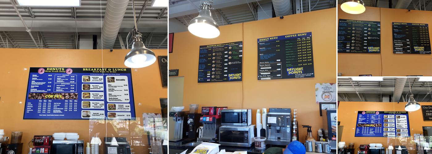Daylight Donuts Menu