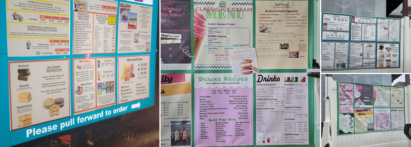 Graff Dairy Menu