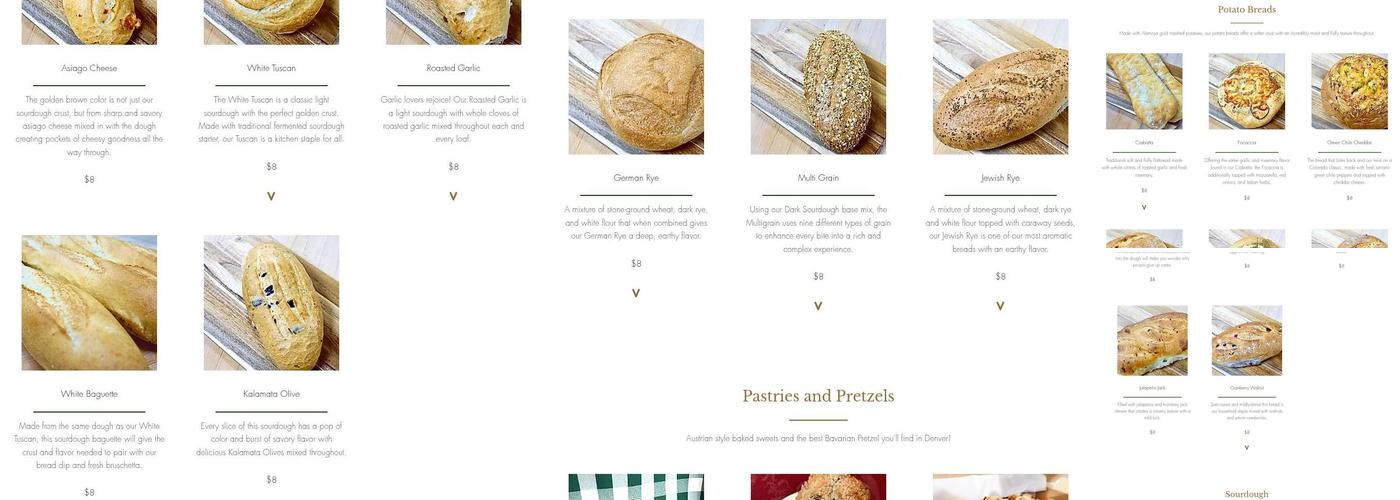 Styria Bakery II Menu