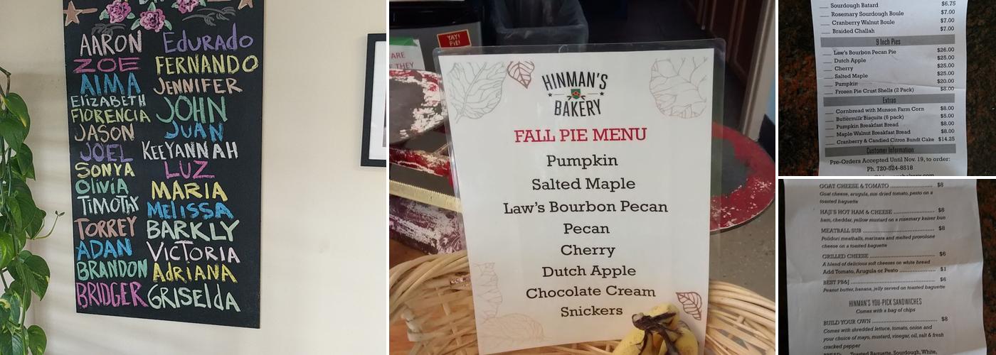 Hinman Pie Menu
