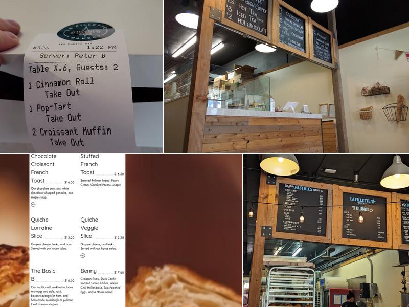 La Fillette Bakery Menu