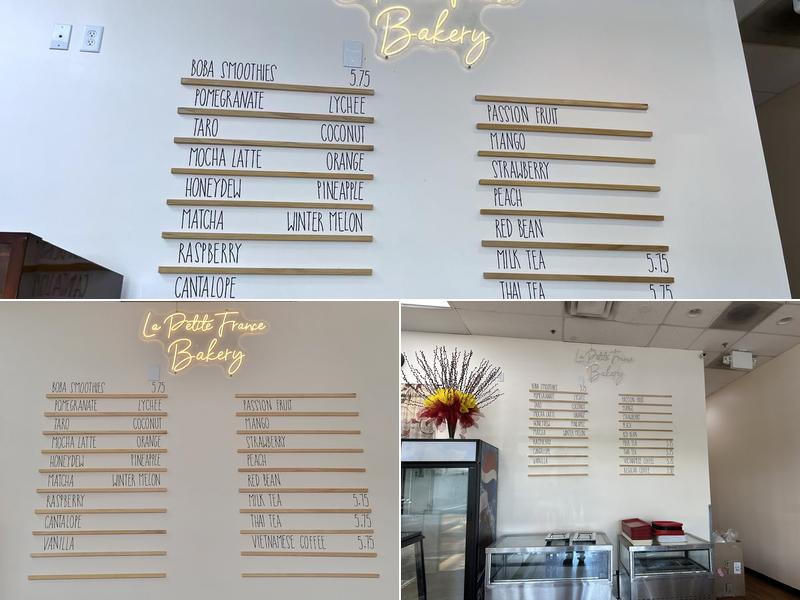 La Petite Bakery Menu