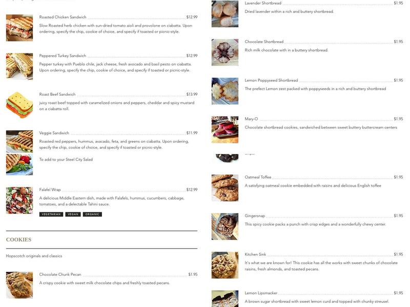 Hopscotch Bakery Menu