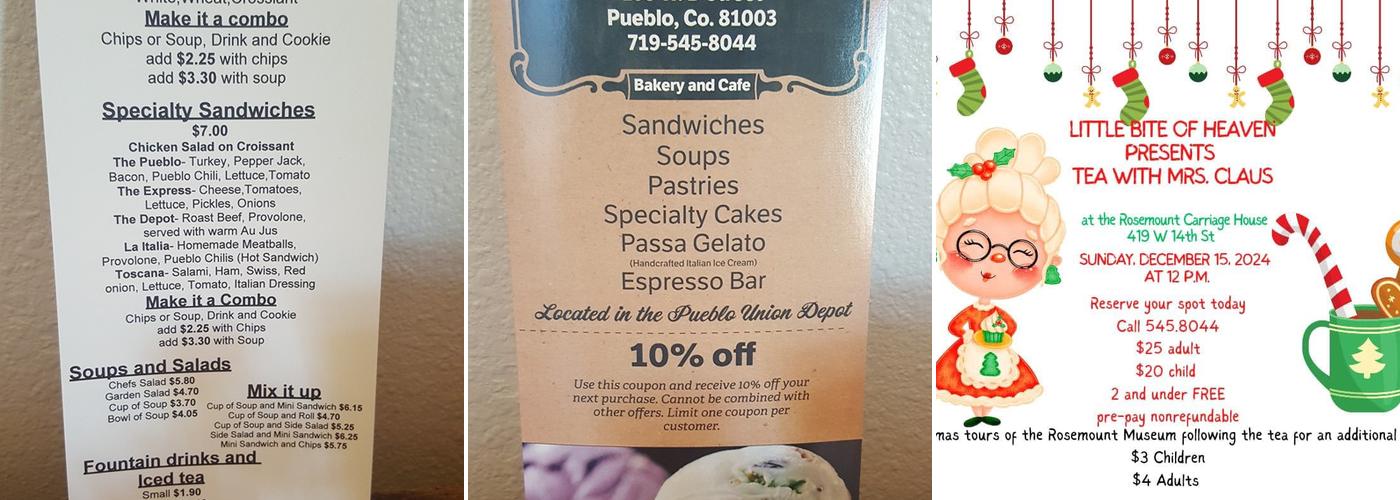 Little Bite of Heaven Menu