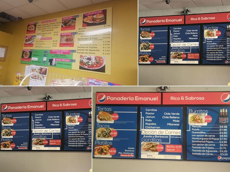 Emmanuel's Bakery Menu