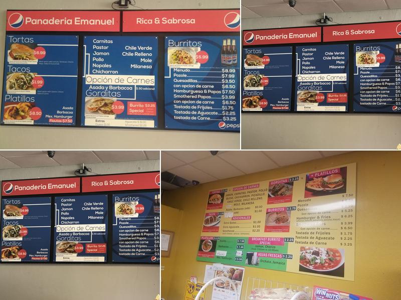 Emmanuel's Bakery Menu