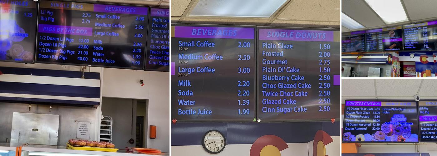 Amy's Donuts Menu