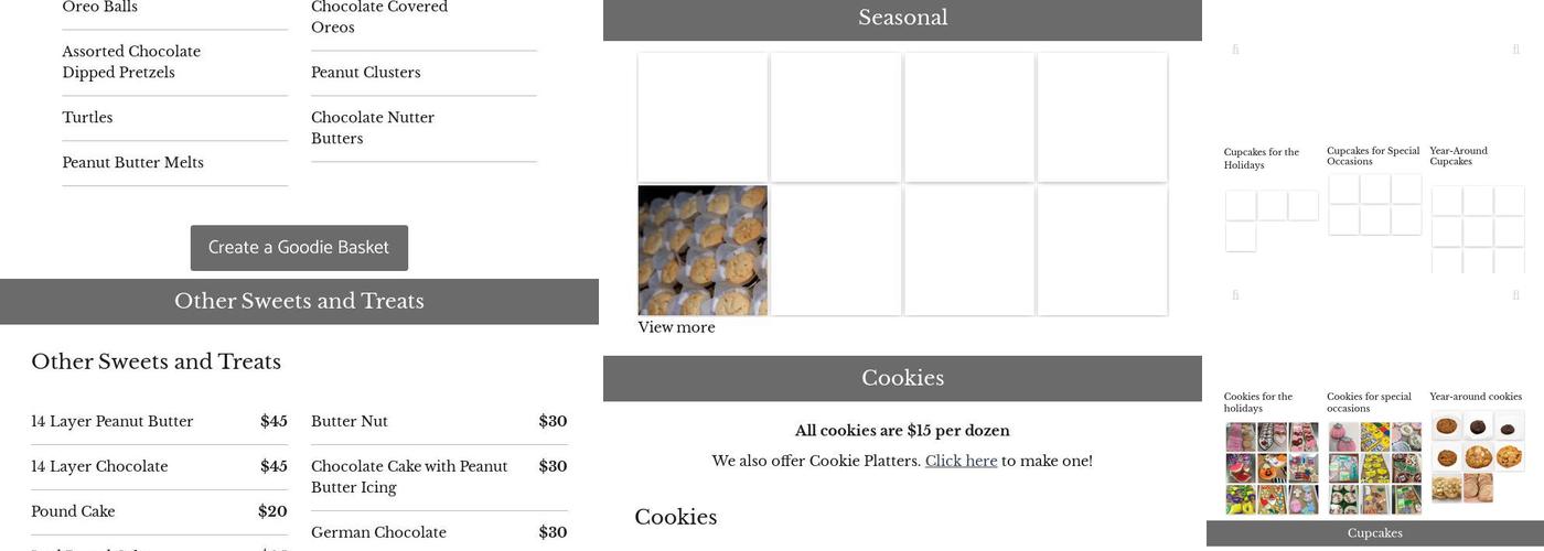 Sweet & Sassy Menu