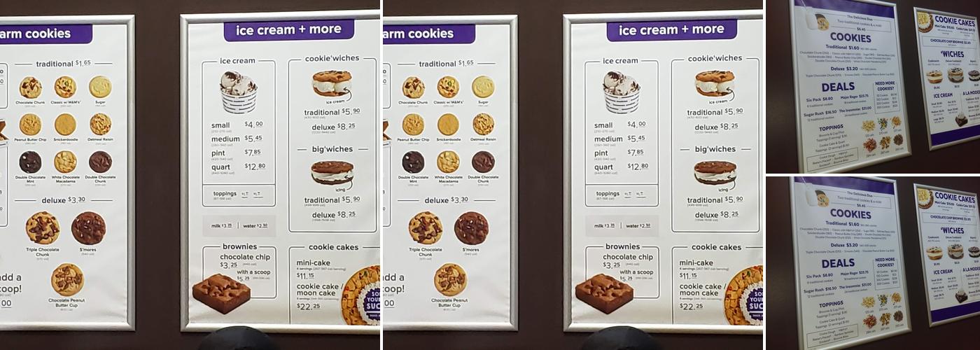 Insomnia Cookies Menu