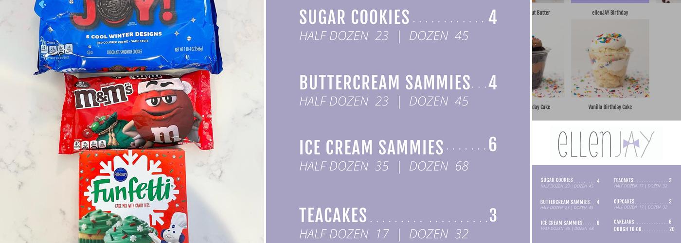 ellenJAY Bakery Menu