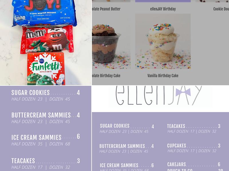ellenJAY Bakery Menu