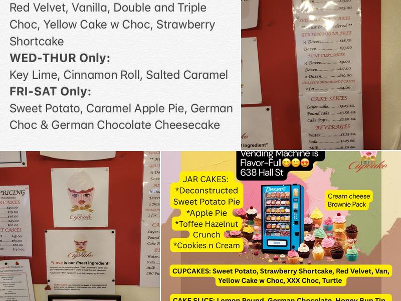 Little Red Cupcake Menu