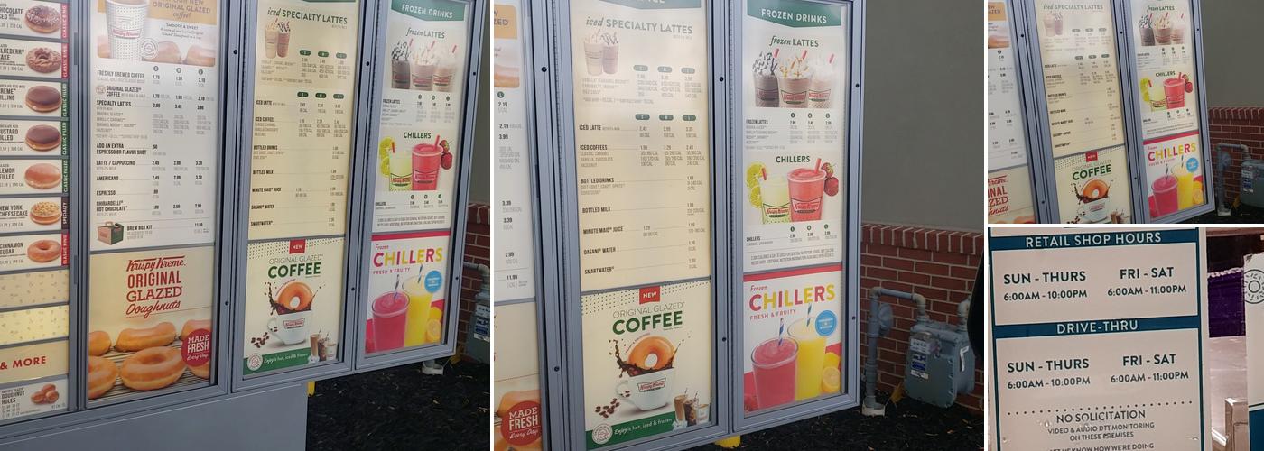 Krispy Kreme Menu