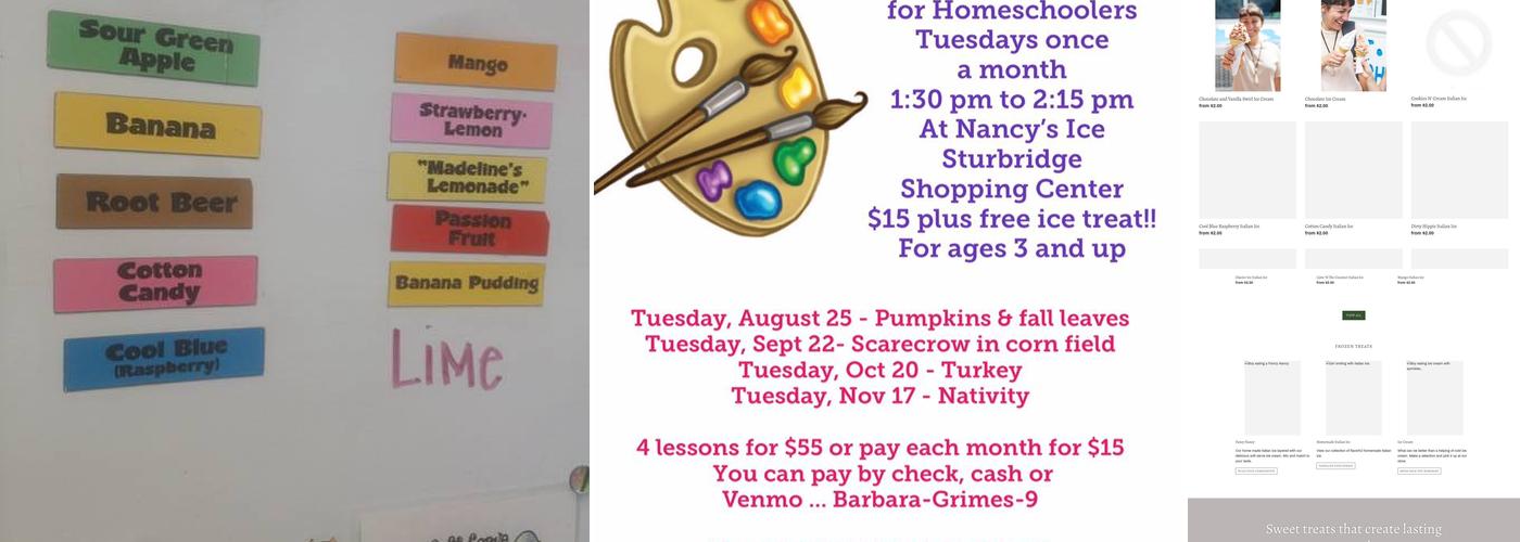 Nancy's Italian Ice Menu