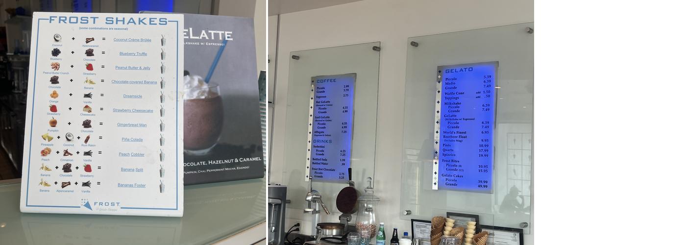 Frost Menu