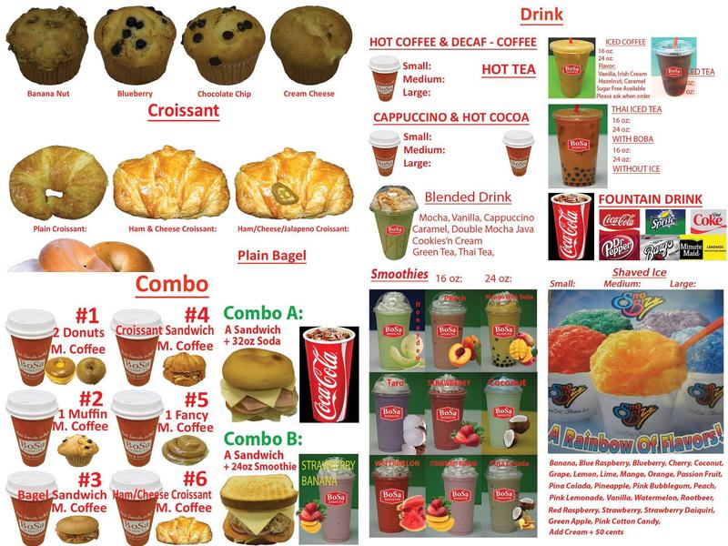BoSa Donuts Menu