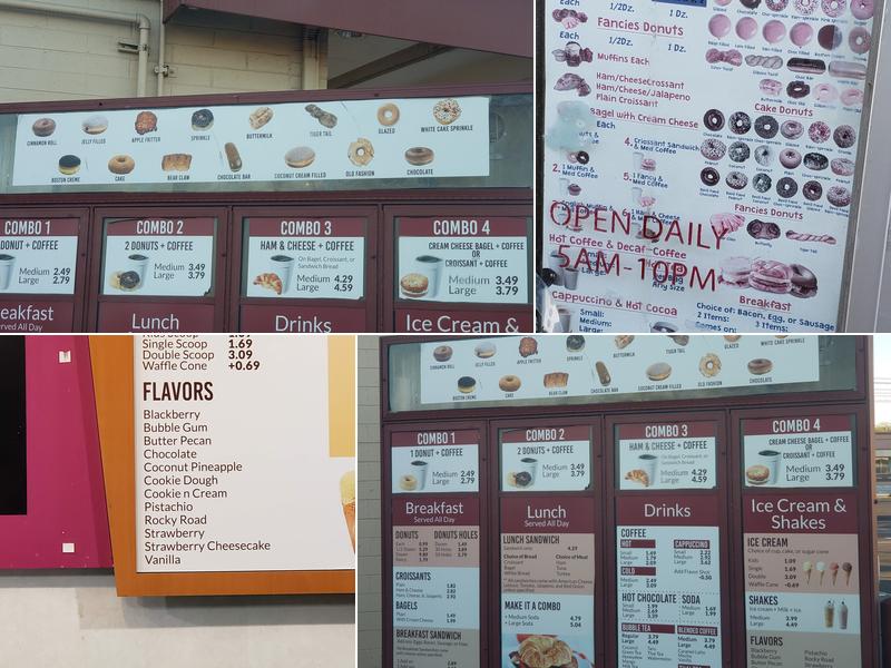 Bosa Donuts Menu
