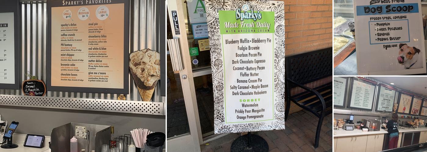 Sparky's Old Town Creamery Menu