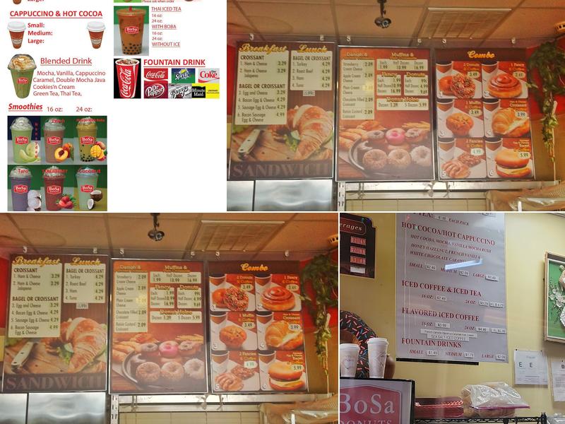 Bosa Donuts Menu