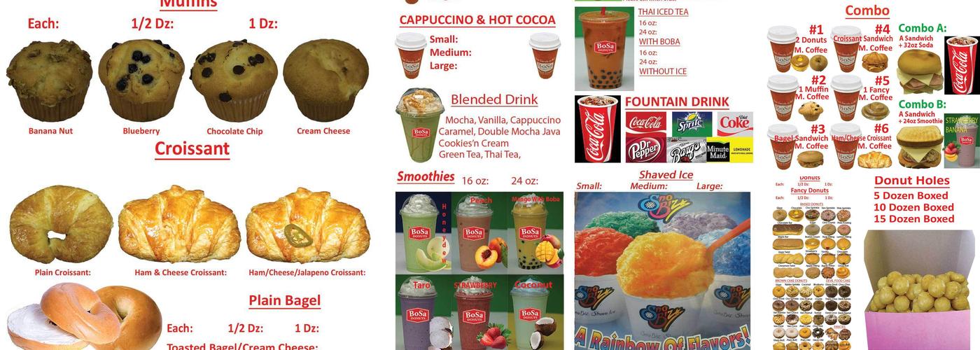 BoSa Donuts Menu