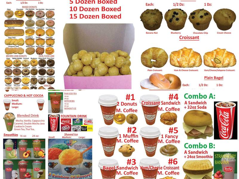 BoSa Donuts Menu