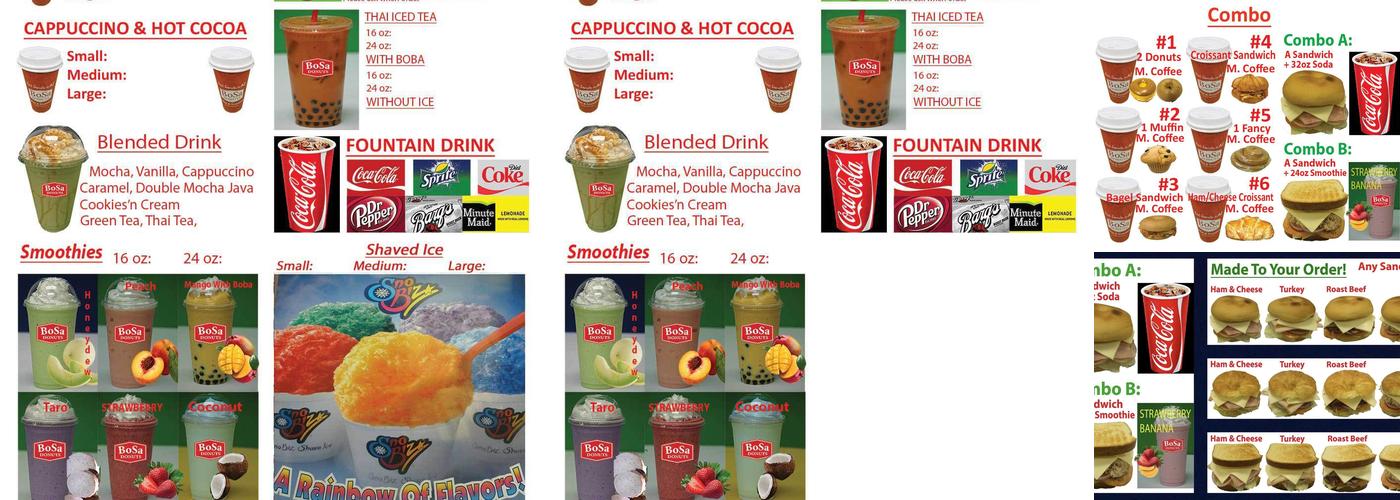BoSa Donuts Menu