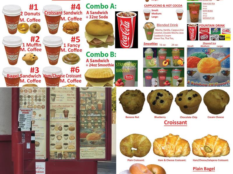 Bosa Donuts Menu