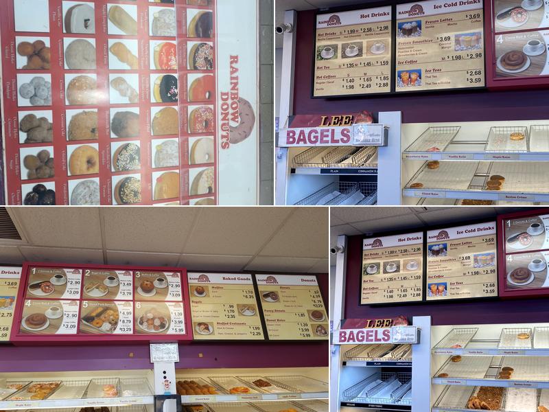 Rainbow Donuts Menu