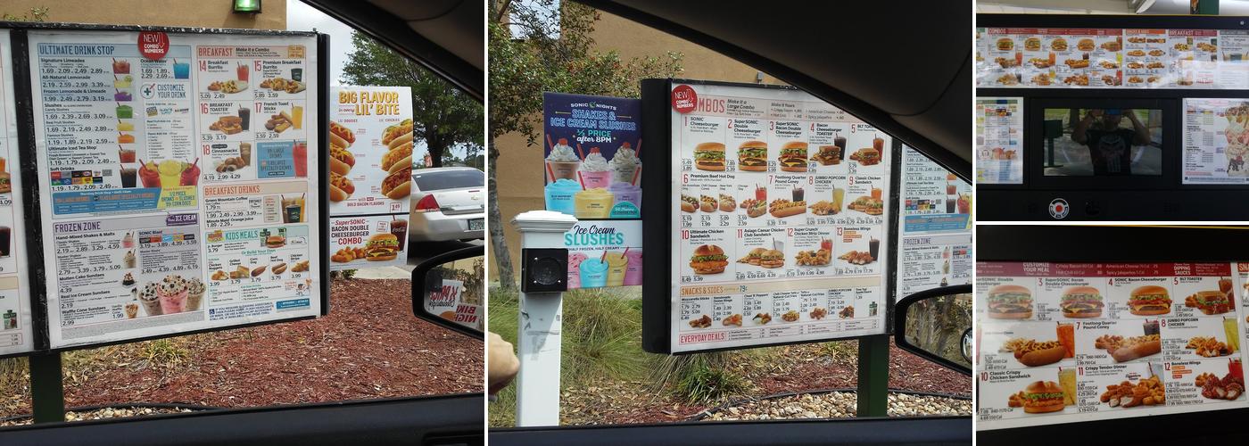 Sonic Drive-In Menu
