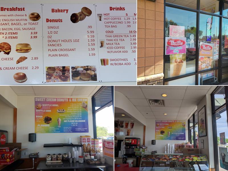 Sweet Cream Donuts Coffee and Smoothies Menu