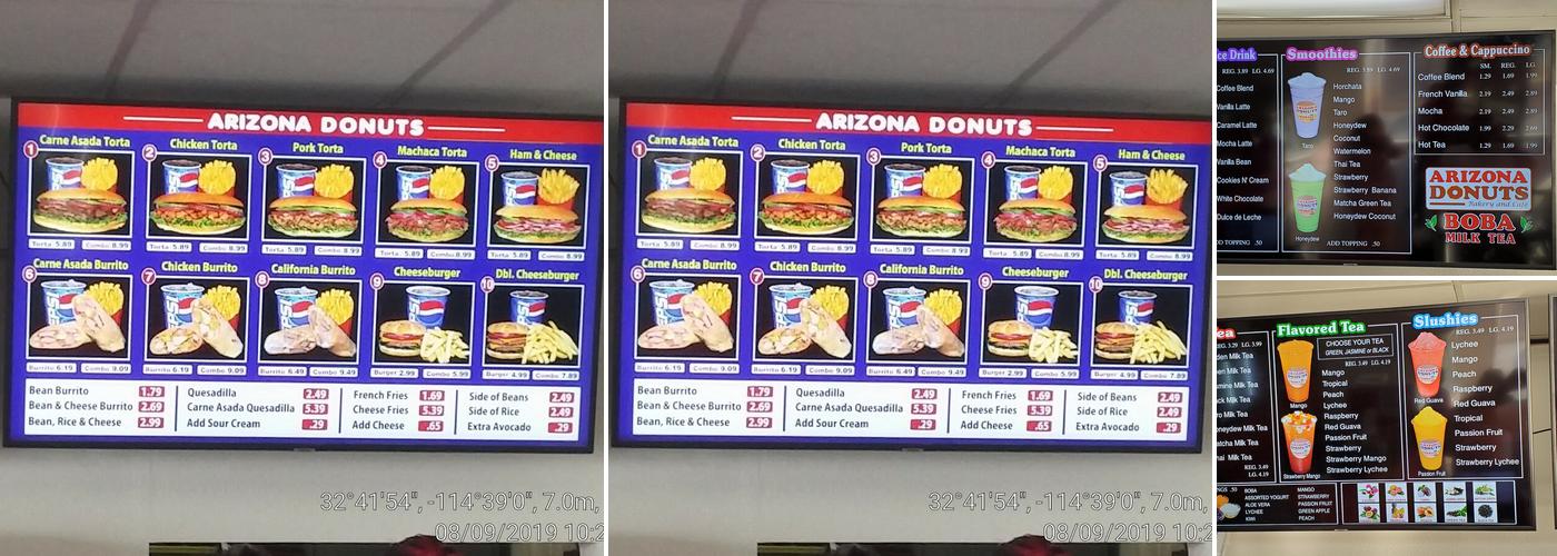 Arizona Donuts Menu