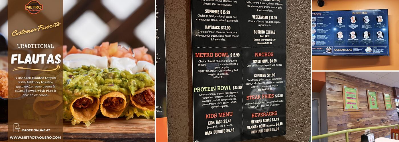 Metro Taquero Menu
