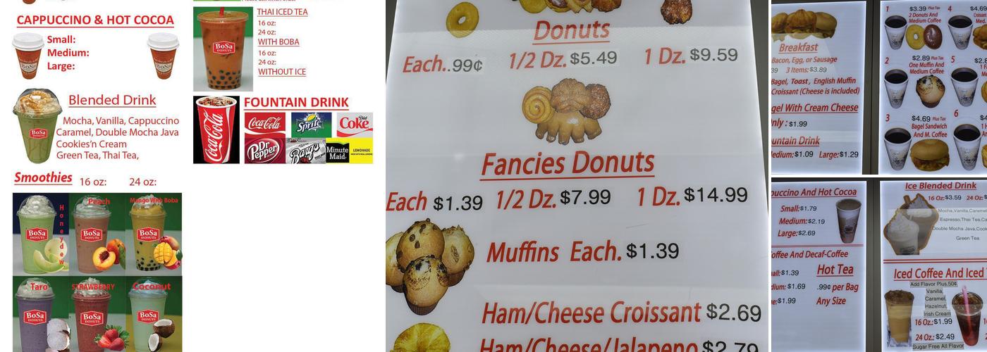 Bosa Donuts Menu