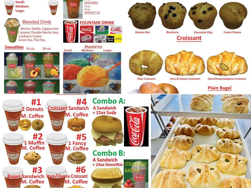 Bosa Donuts Menu
