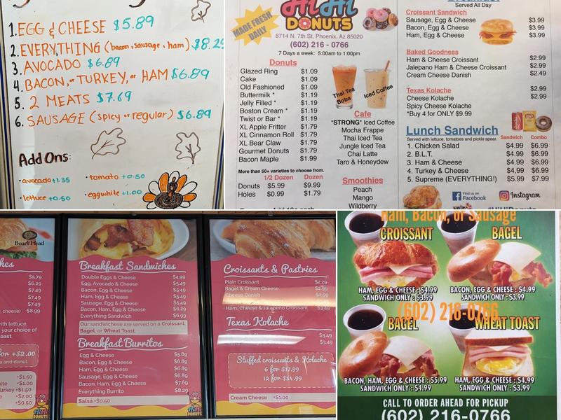 HiHi Donuts Menu